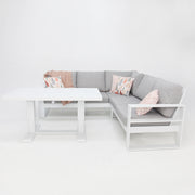 Hayman Holste Corner Lounge Setting without Footstools - White